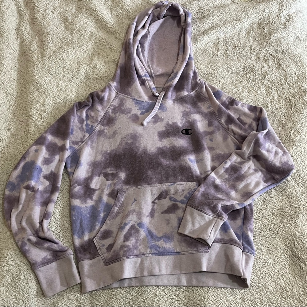 Champion Purple & Blue Tie Dye Hoodie